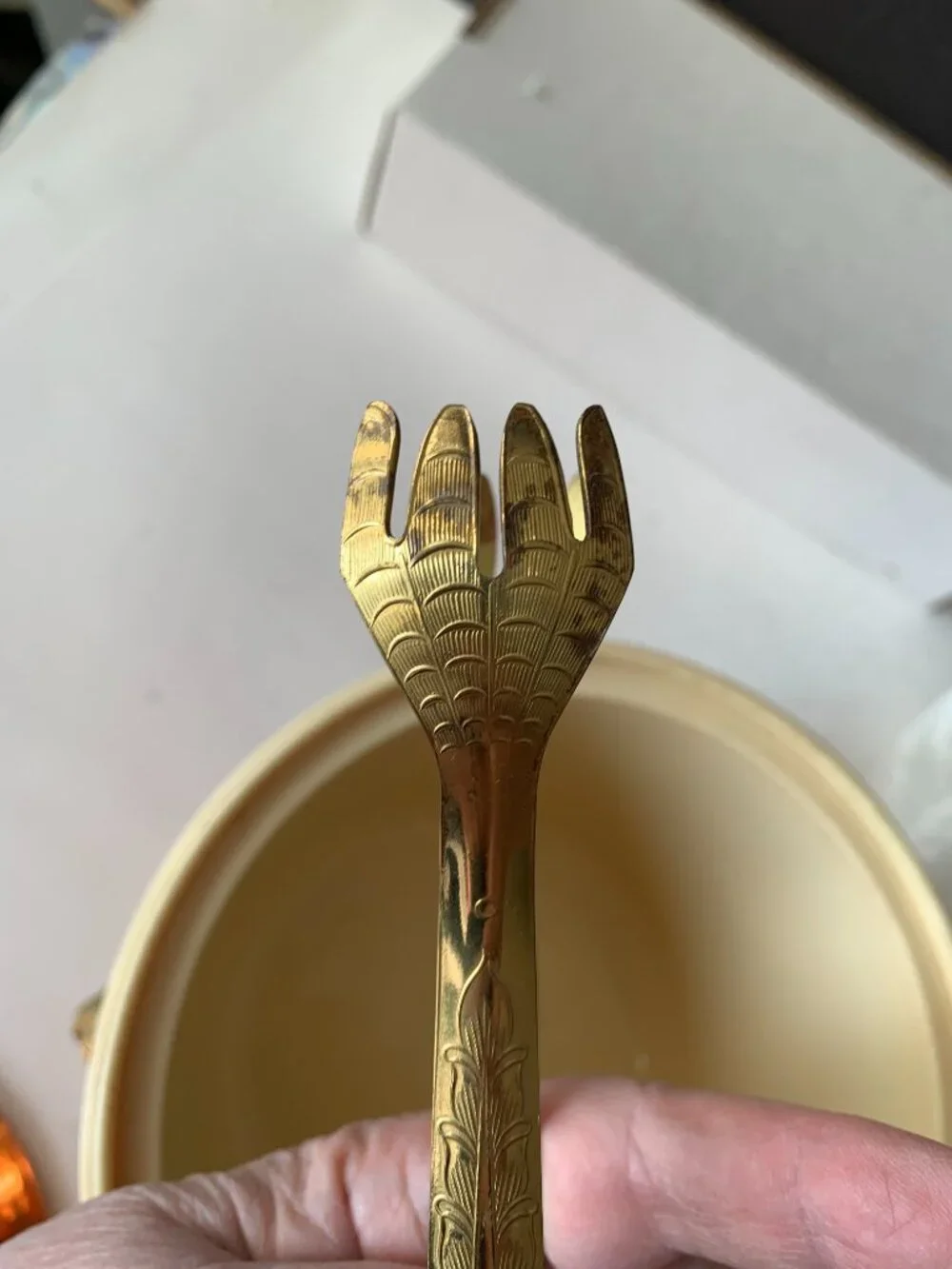 Vintage Coppercraft Guild Copper Ice Bucket w/Lid Brass Lion Head Handles USA